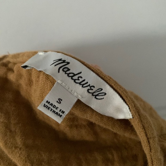 Madewell Button Back Peplum Top - Picture 3 of 8